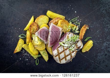 Tuna Steak with Fries