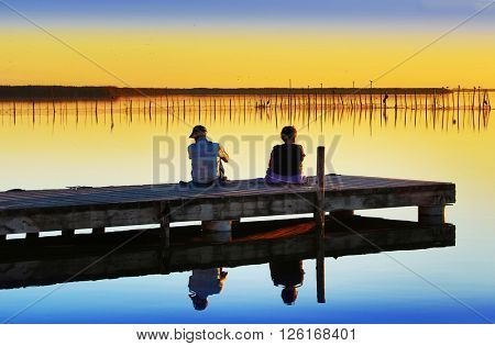 pesons in the lake