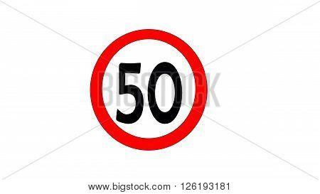 speed limit signs of 50 km per hour