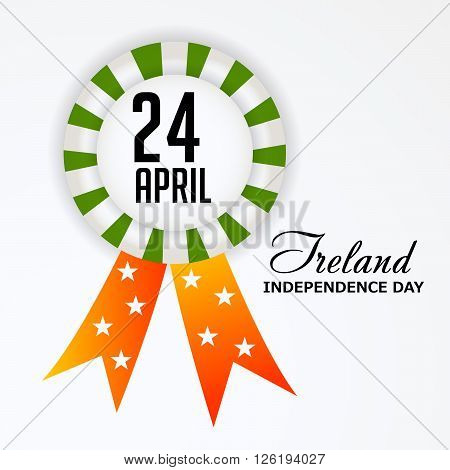 illustration of a ribbon for Ireland Independence Day.