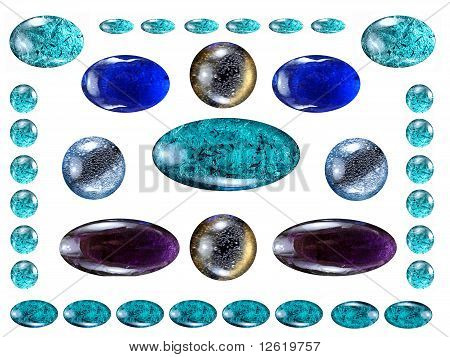 Cabochon. Geschliffene Steine