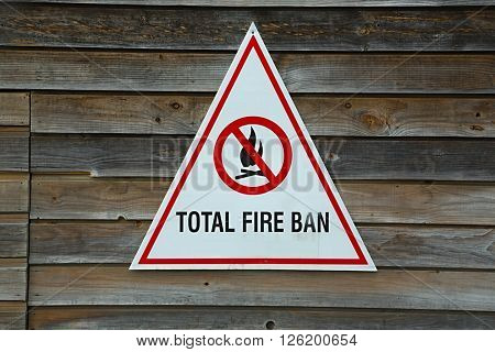 Total fire ban notice board