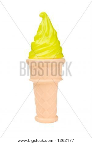 Lemon Ice Cream Cone