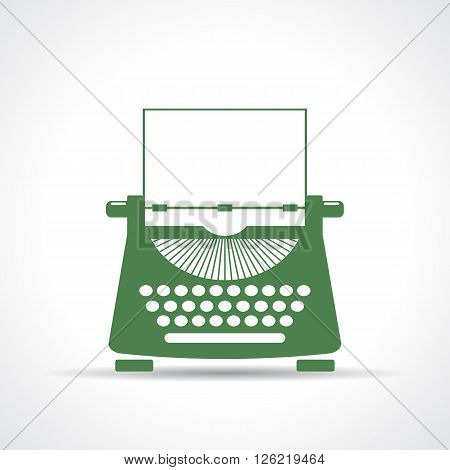 Typewriter vector icon isolated on white background