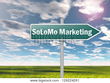Image Photo Signpost with Solomo Marketing wording