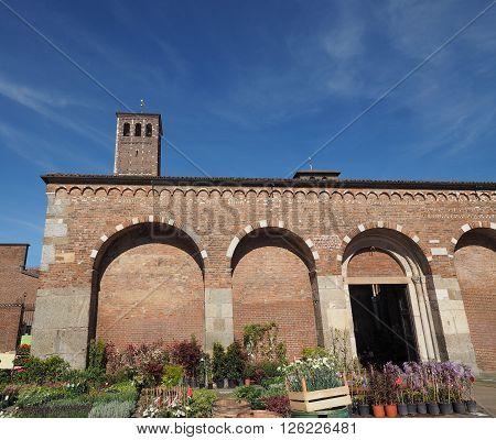 Sant Ambrogio Church In Milan