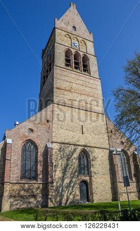 Martini church in the historical city Bolsward Netherlands
