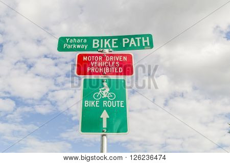 Bike Path Sign