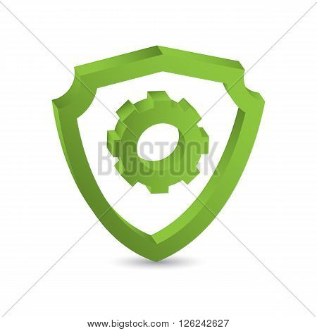 Protection sign in 3D. Protection concept. Protection icon. Protection shield. Protection symbol.