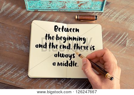 Handwritten Quote As Inspirational Concept Image