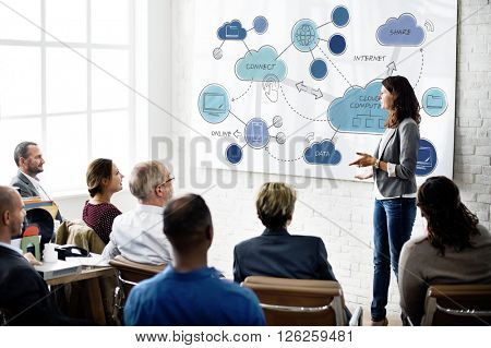 Cloud Computing Networking Connecting Concept