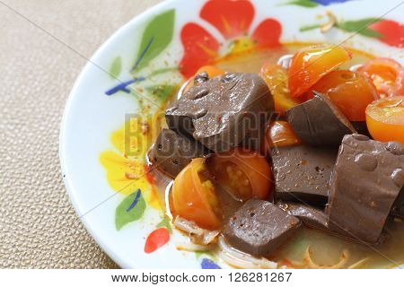 A famous food of Northern of Thailand (Nam ngiao)
