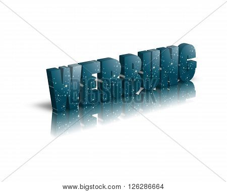 Werbung - 3d word with reflection !