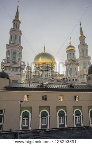 Moscow Cathedral Mosque - the main mosque in Moscow one of the largest and highest mosque in Russia and in Europe.
