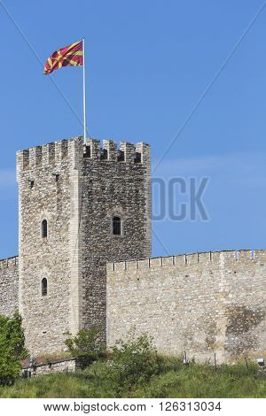Skopje, Macedonia - April 15: Kale Fortress Is A Historic Fortress Located In The Old Town On April,