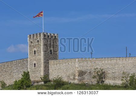 Skopje, Macedonia - April 15: Kale Fortress Is A Historic Fortress Located In The Old Town On April,