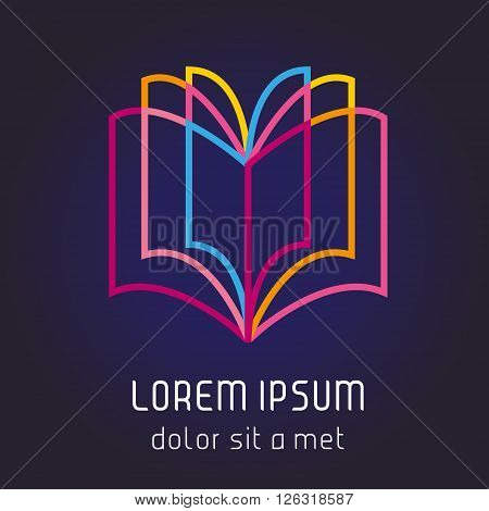 Vector illustration of a generic open book