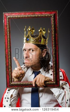 Young king businessman in royal concept
