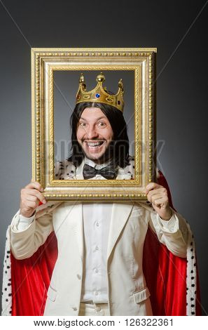 Young king businessman in royal concept