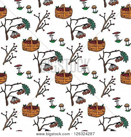 Russian Forest Seamless Pattern