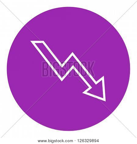 Arrow downward line icon.