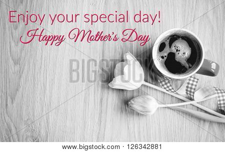 Mother´s day - coffee with flower for my best mom
