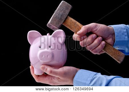 close up of classic piggybank money safer