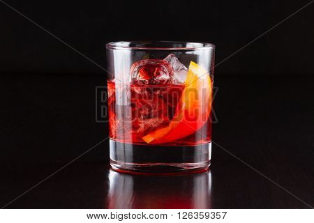 Alcohol cocktail collection - Negroni with orange