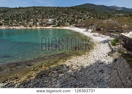 Panoramic view to village of Aliki,Thassos island,  East Macedonia and Thrace, Greece