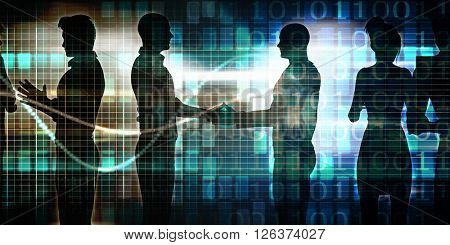 Business Development Illustration Concept for Presentation Art 3D Illustration Render