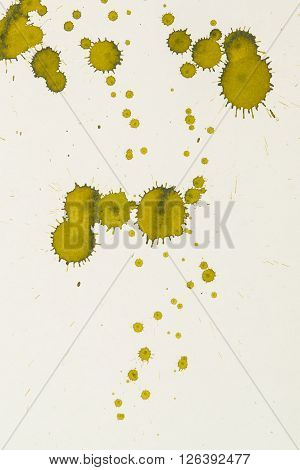 colorful watercolor stains and streaks on a white background