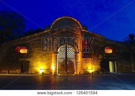 Nicosia, Cyprus, December 15, 2015: The Famagusta Gate in the ancient city wall in Nicosia, Cyprius