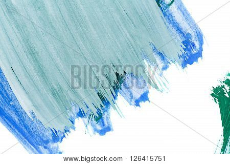 Blue gouache. Grunge background paint. Design element.