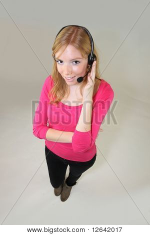 Junge Frau Teleagenten
