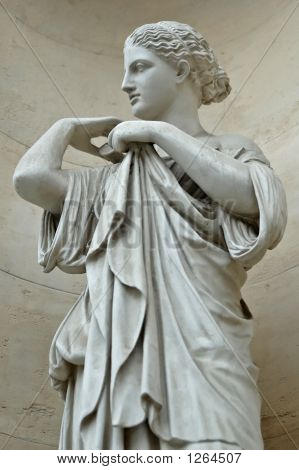 Statue In Saint-Pierre Palace Cloister (Lyon,France)