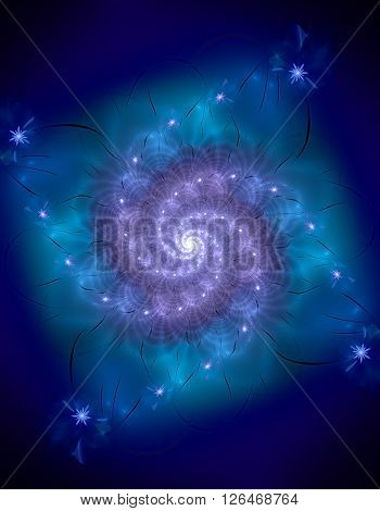 Abstract fractal illustration for modern creative design