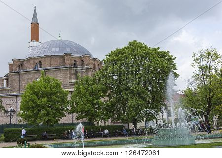 Sofia, Bulgaria - April 14: The Banja Baschi Mosque, Landmark And Biggest Mosque In April 14, 2016
