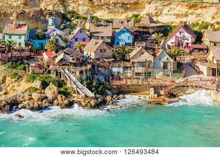View Of The Popeye Village, Malta