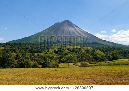 Typical dormant volcano: Arenal volcano (Costa Rica, La Fortuna).