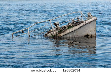 Ship Wreck In A River