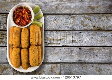 Salt Cod Fritters.