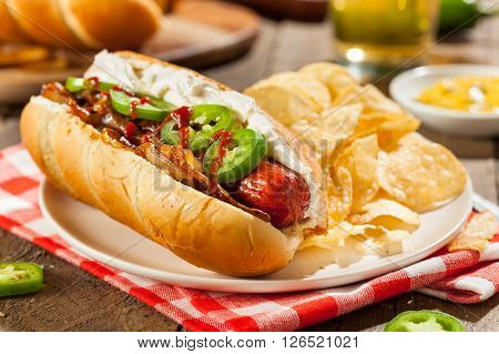 Homemade Seattle Style Hot Dog