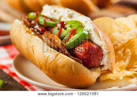 Homemade Seattle Style Hot Dog