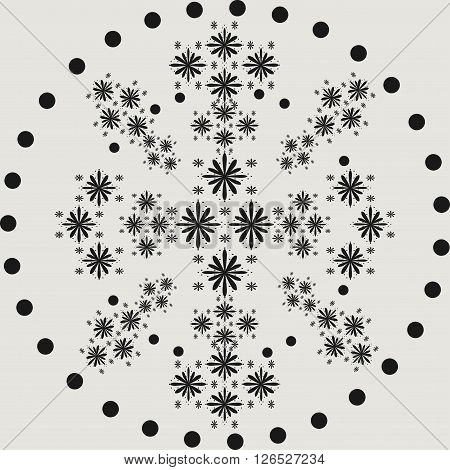 Abstract dotted floral shape.Vector design element - eps10