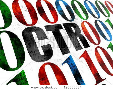Business concept: CTR on Digital background