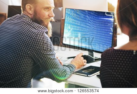 Binary Code Digits Technology Software Concept