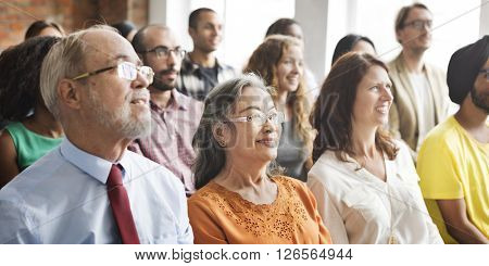 Presentation Seminar Group Listening Audience Concept