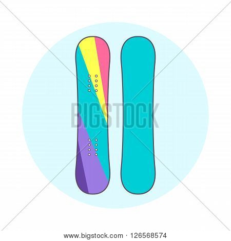 Snowboard icon. One of vector icon set.