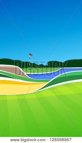 Golf Hole Vertical Background