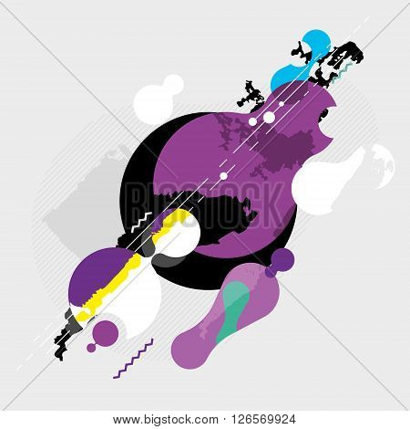 Abstract colored modern geometric background. the topic of space